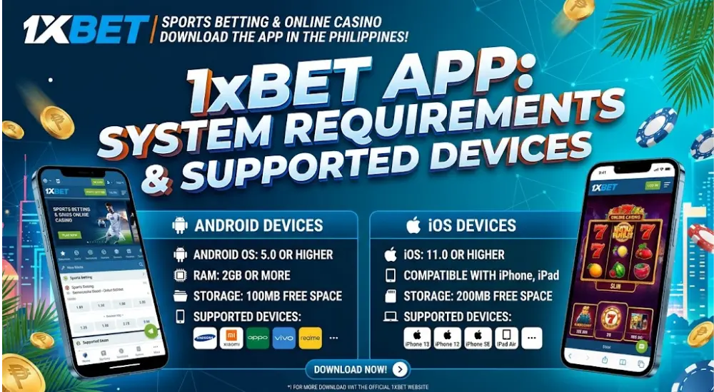 Mga Kinakailangan sa Sistema ng 1xBet App at Mga Sinusuportahang Device sa Pilipinas